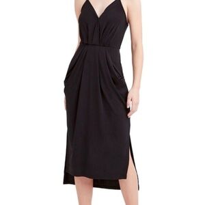 BCBGeneration black racer back stretchy dress with pockets!